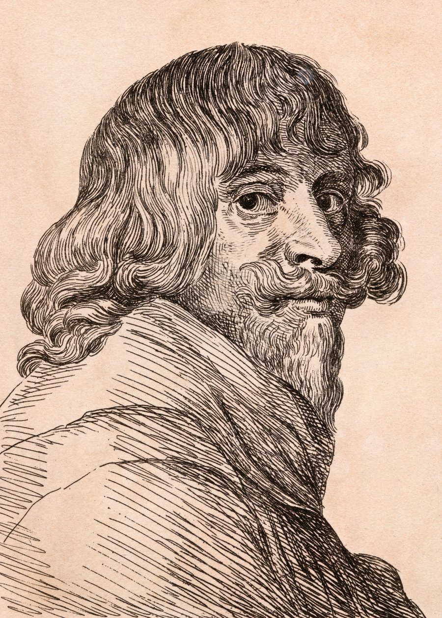 Hendrik van Steenwyck, o Jovem, ilustração de &39;75 retratos de pintores célebres de originais autênticos &39;, publicado em Londres, 1817 de James Girtin