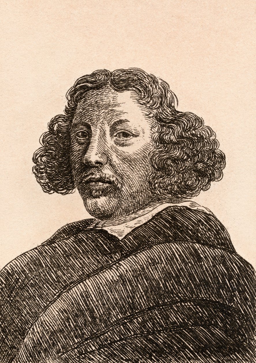 Herman Saftleven, ilustração de &39;75 retratos de pintores célebres de originais autênticos &39;, publicado em Londres, 1817 de James Girtin