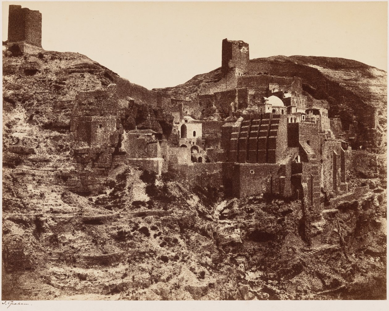 Mosteiro de Mar Saba, c. 1855 (foto) de James Graham