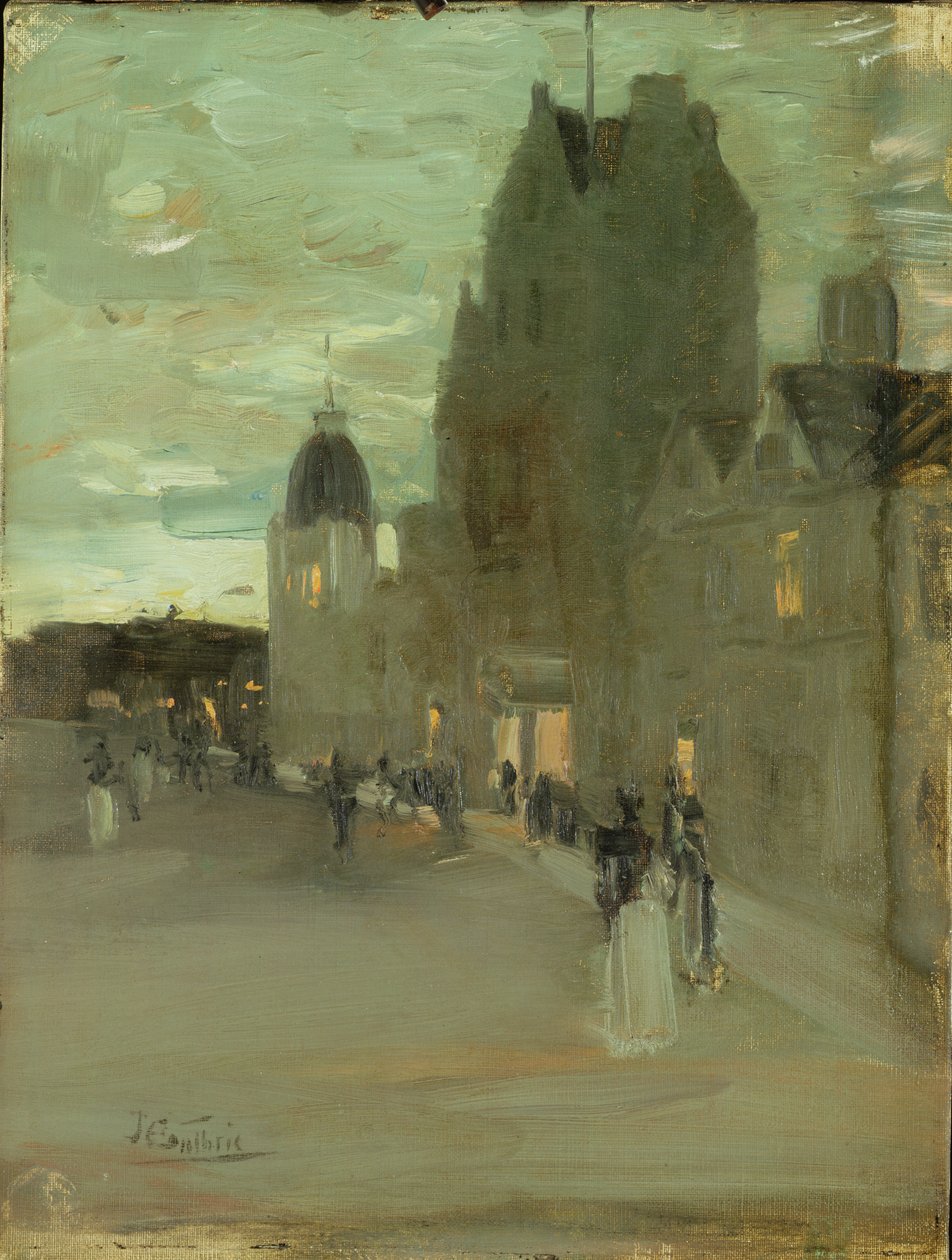 Rua em Oban, noite de James Guthrie