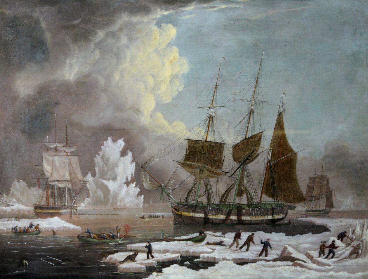 Hull Whaler, "Harmony" (óleo sobre tela) de James H. Wheldon