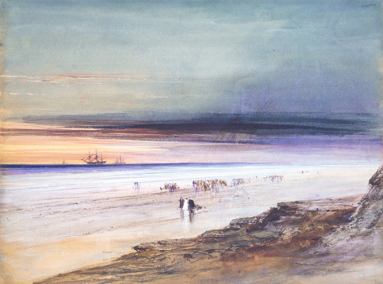 Cena da praia, c.1865 de James Hamilton