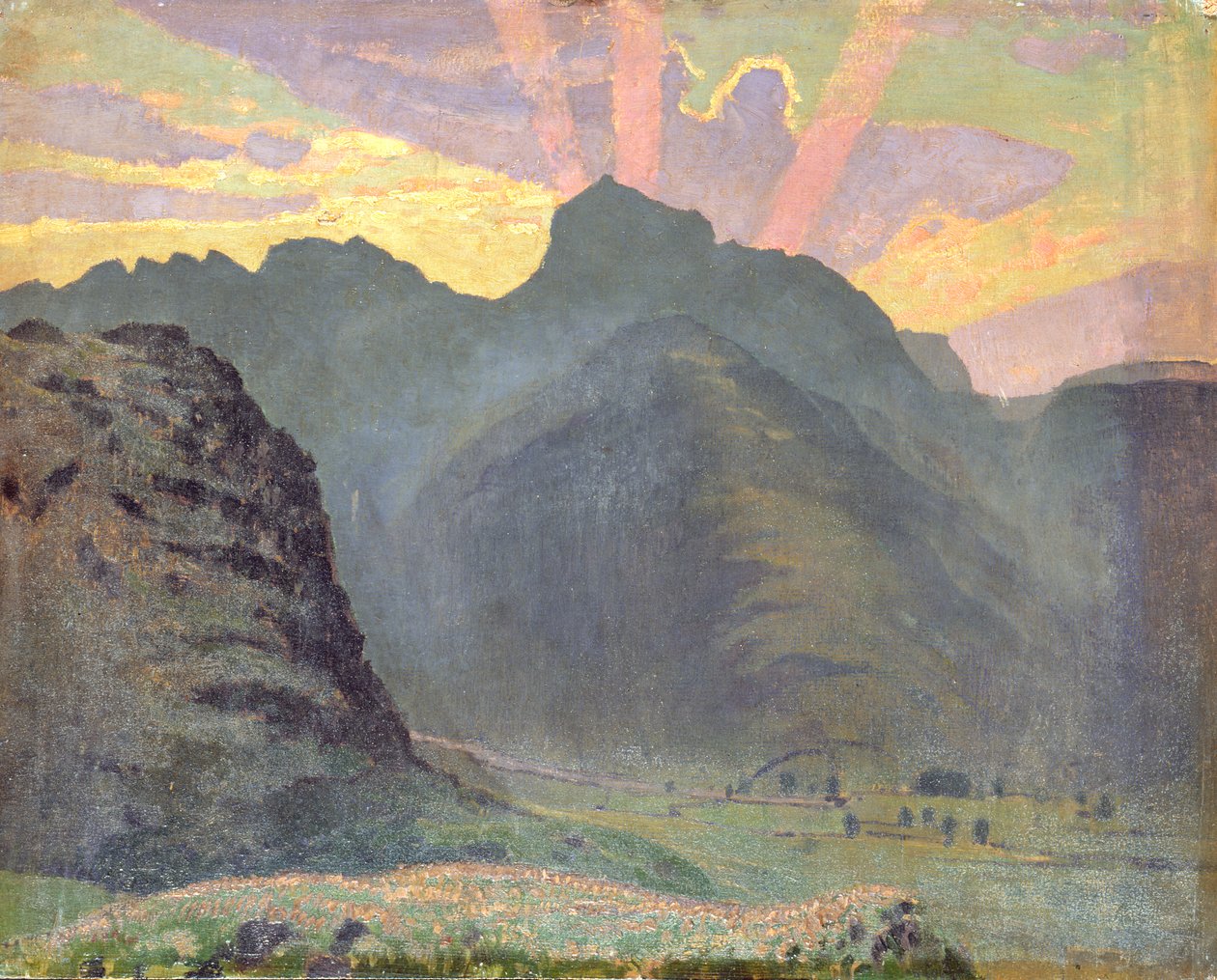 Nascer do sol no distrito do lago, 1915 de James Hamilton Hay