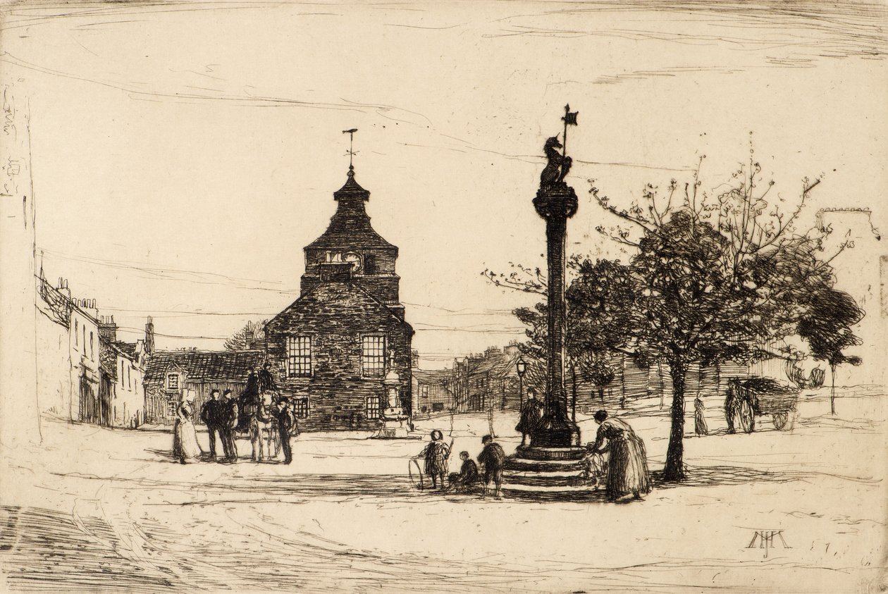 Market Cross, Crail (gravura) de James Hamilton Mackenzie