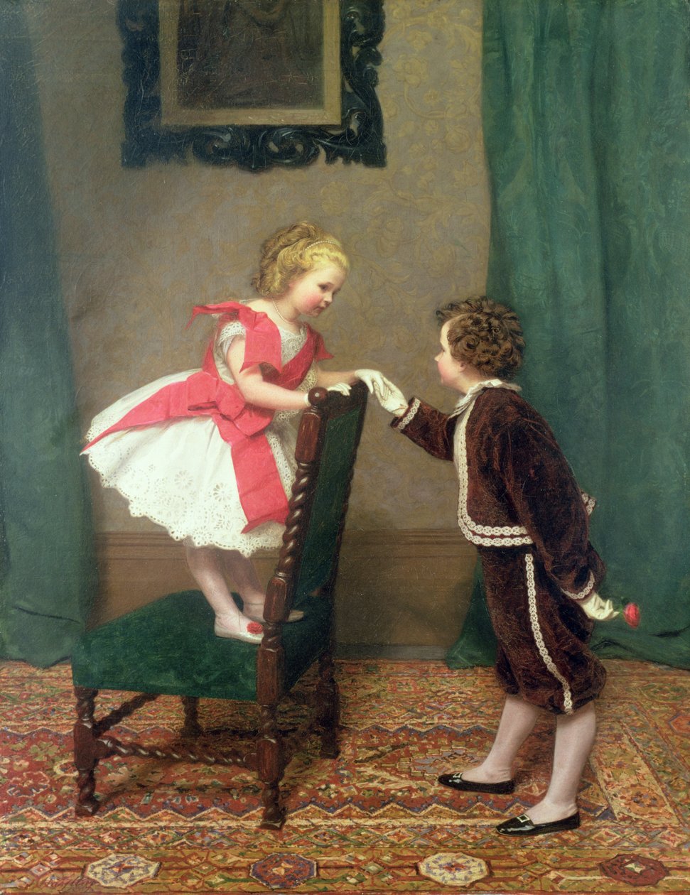 Primeiro namorico de Miss Lily, 1867 de James Haylar