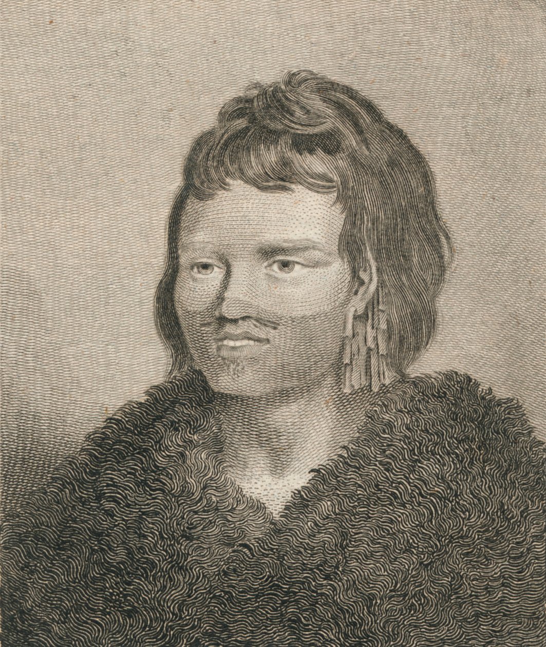 Um nativo do som do sanduíche, 1784. de James Heath