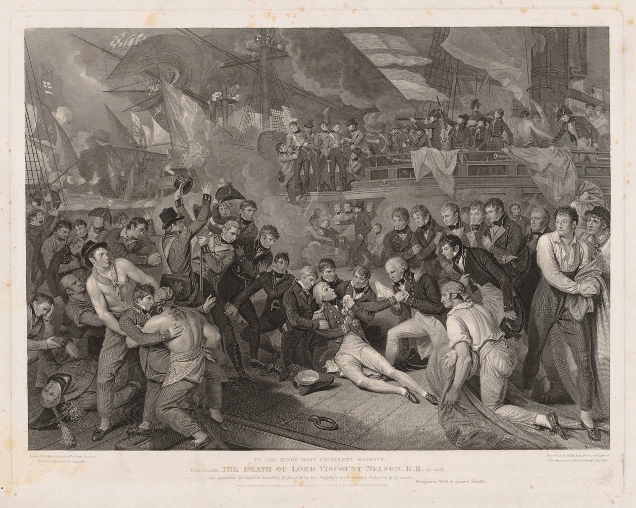 Morte de Lord Nelson. de James Heath