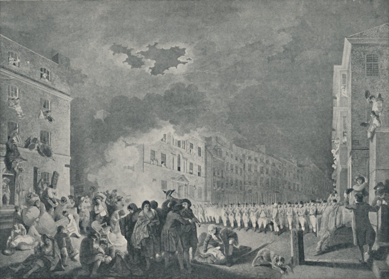 O motim em Broad Street, 7 de junho de 1780, 1920 de James Heath