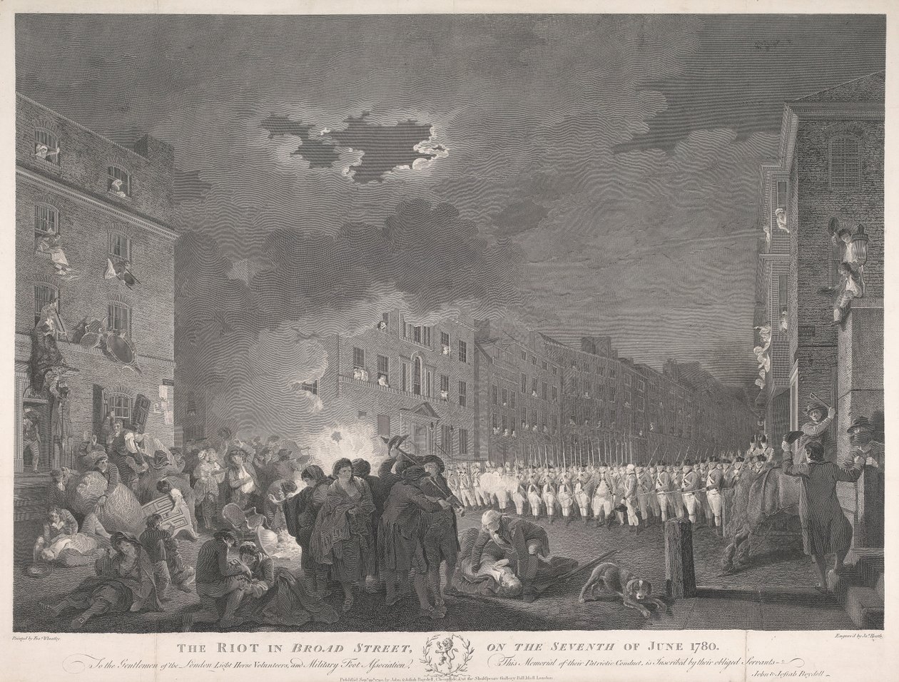 O motim na Broad Street, a 7 de junho de 1780 de James Heath