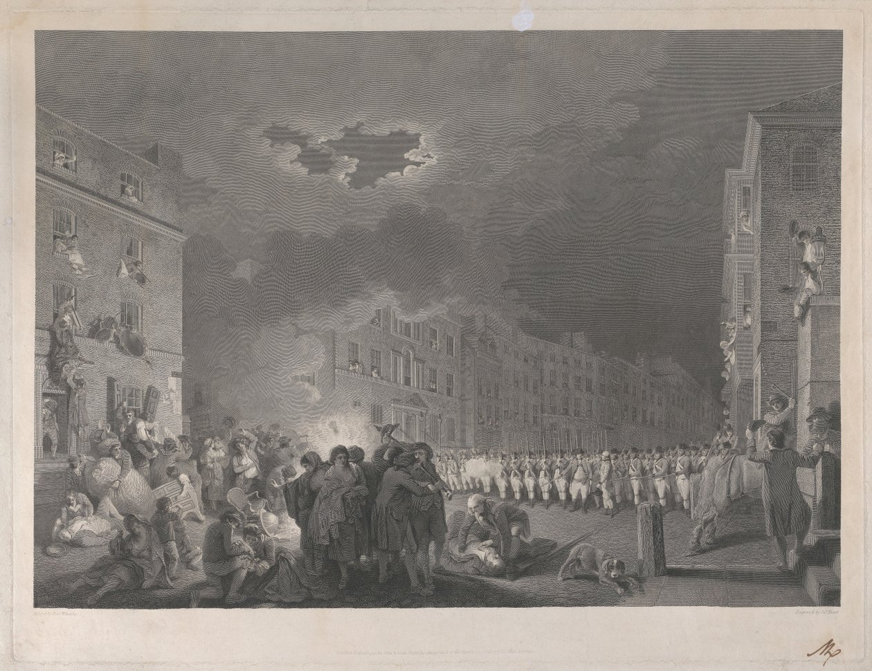 O motim em Broad Street a sete de junho de 1780 de James Heath
