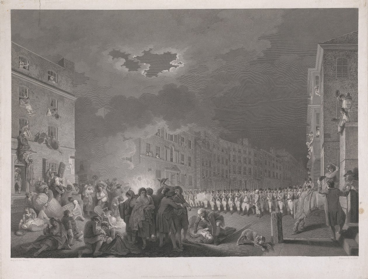 O motim em Broad Street a sete de junho de 1780 de James Heath