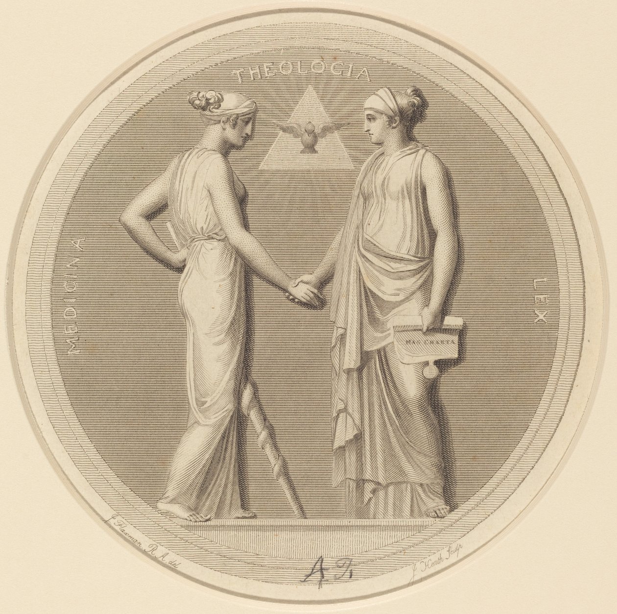 Medicina - Teologia - Lex de James Heath after John Flaxman