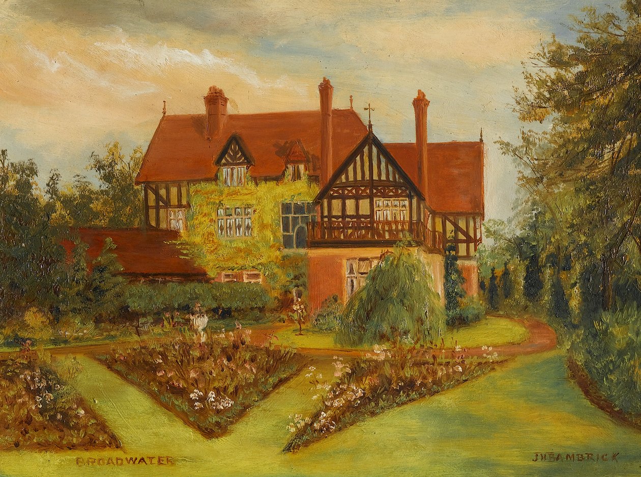 Broadwater (Kenilworth Road e Earlsdon Avenue, Coventry), início do século XX (óleo sobre cartão) de James Henry Bambrick