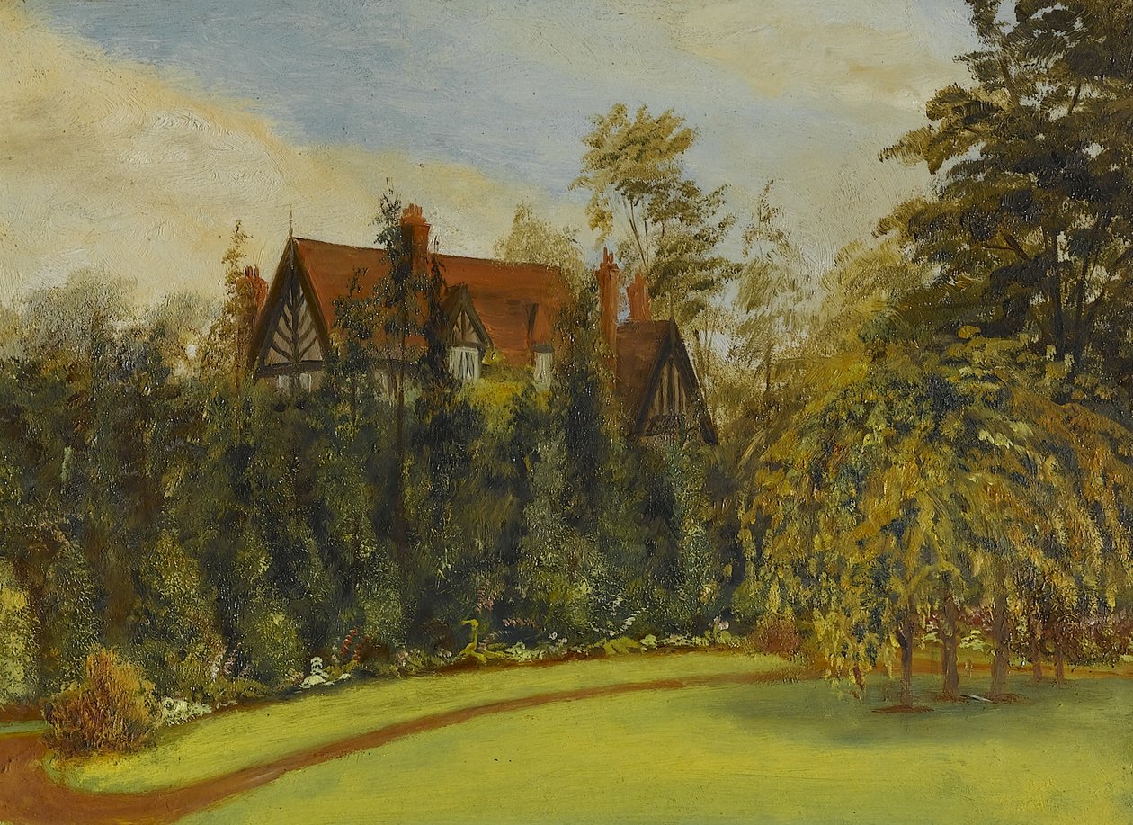 Broadwater from the Garden, início do século XX (óleo sobre tábua) de James Henry Bambrick
