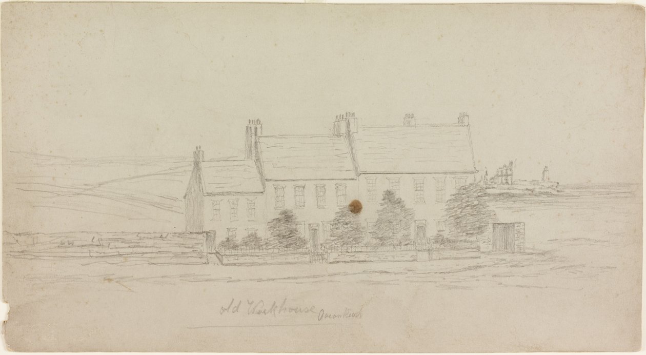 Old Workhouse, Ocean Road (lápis no cartão) de James Henry Cleet