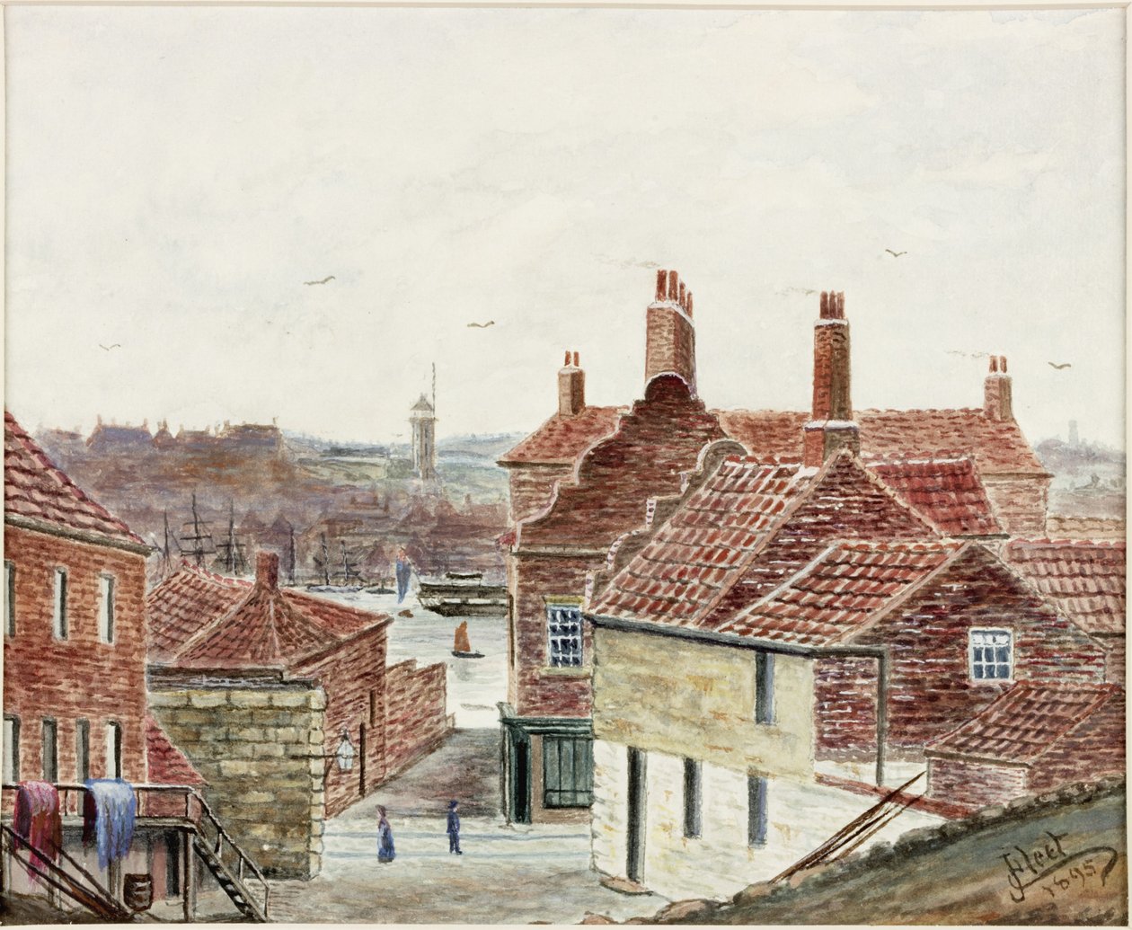 Salmons Lane da ferrovia de lastro (aquarela e bodycolour no papel) de James Henry Cleet