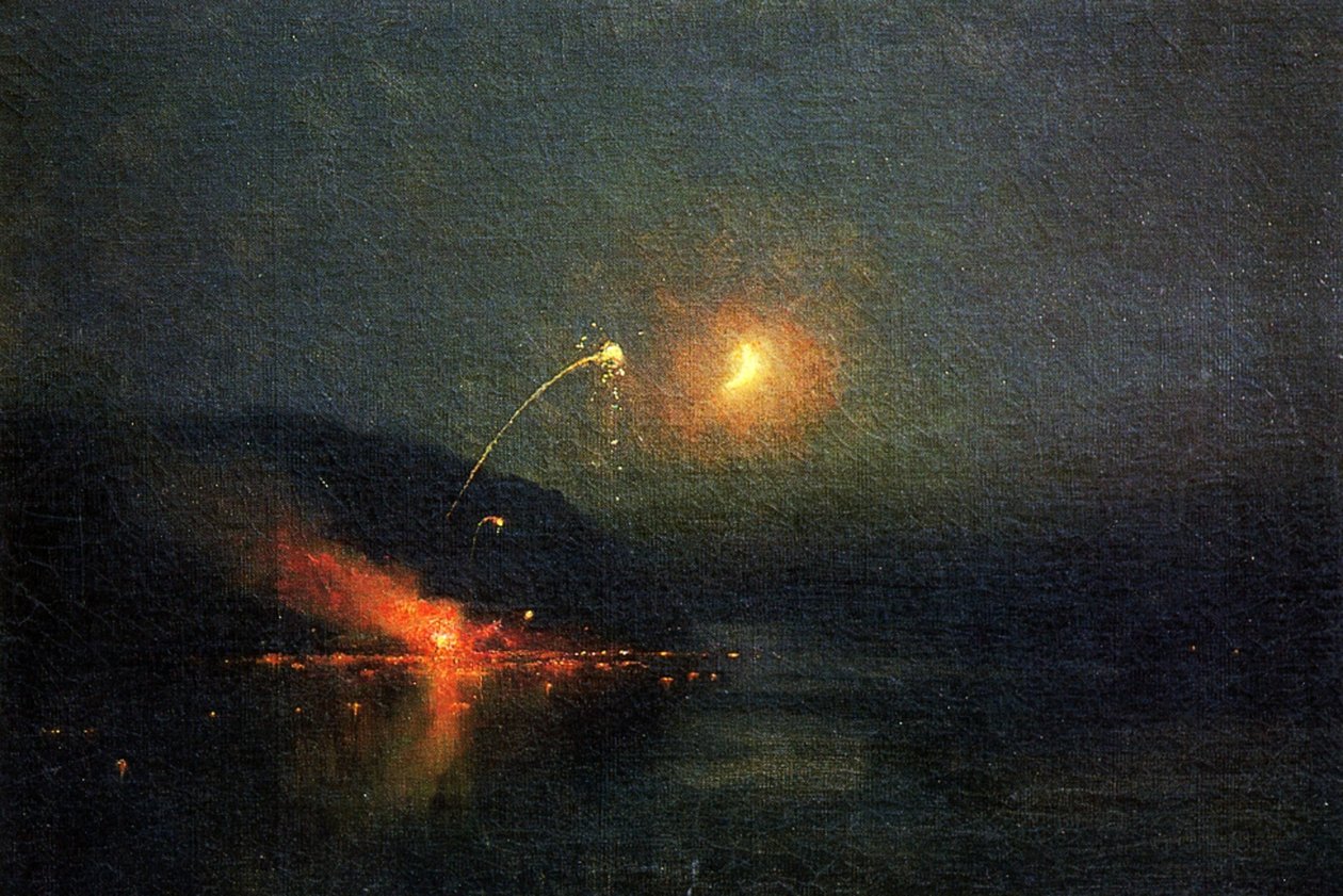 Fogos de artifício em todo o Potomac, 1902 de James Henry Moser
