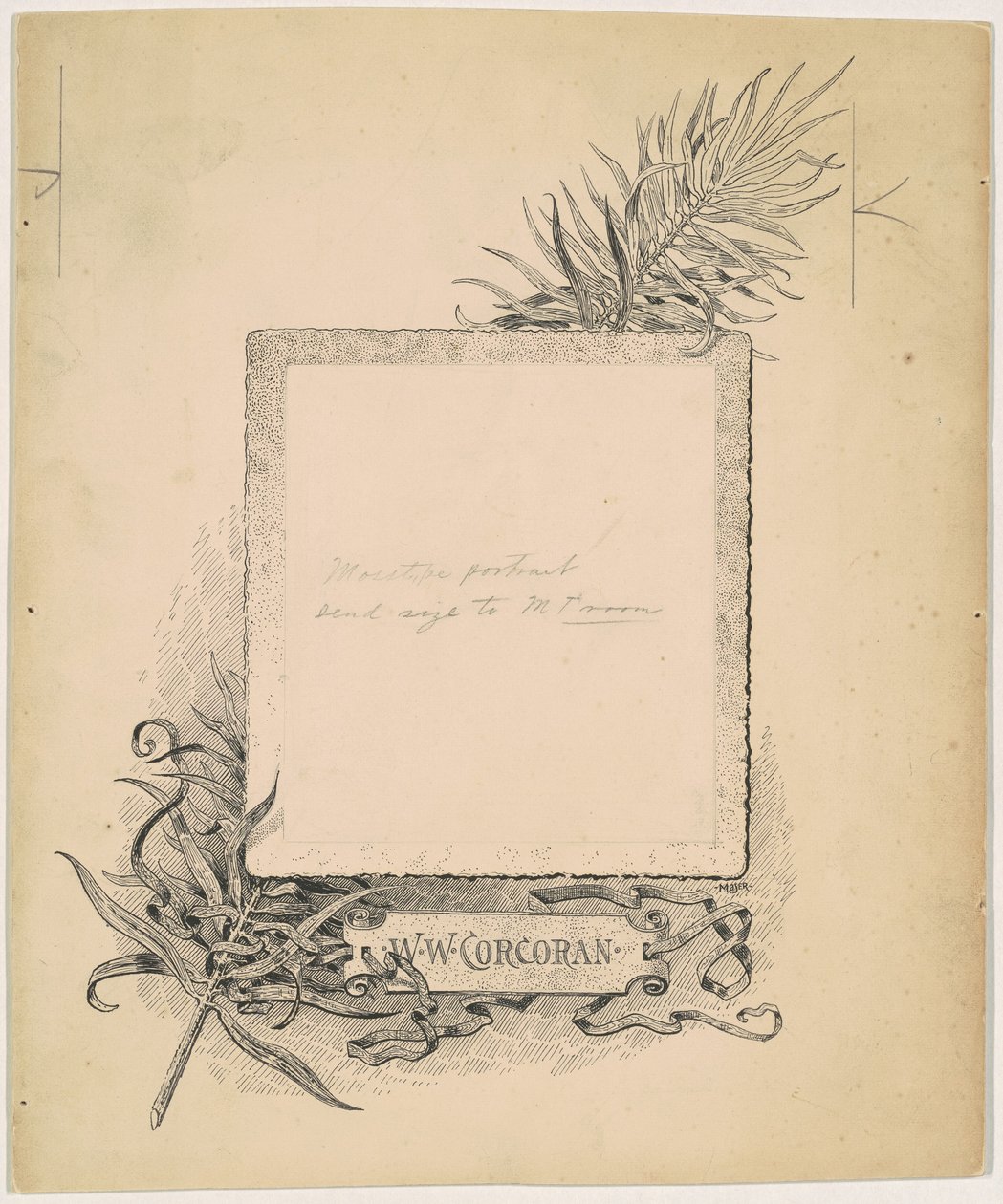 Frontispício, Retrato de W. W. Corcoran de James Henry Moser