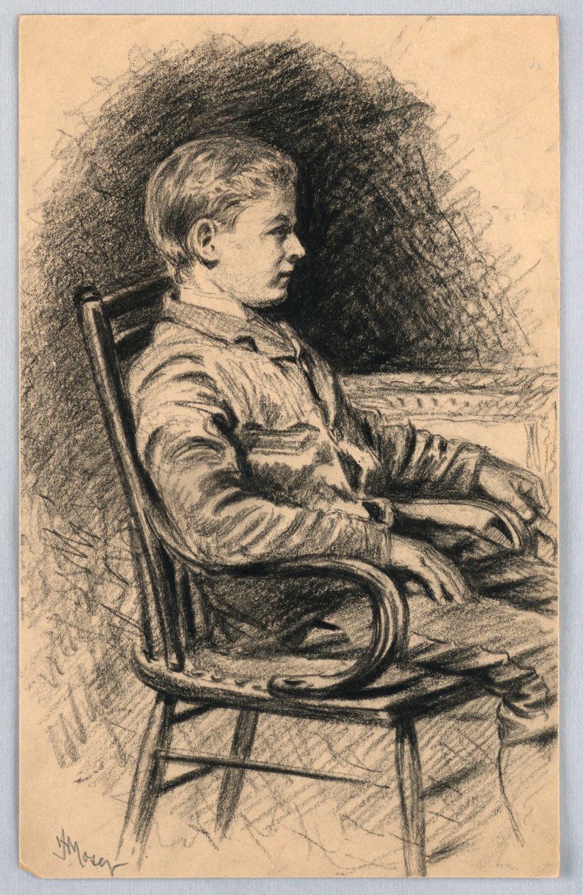 Retrato de um menino de James Henry Moser