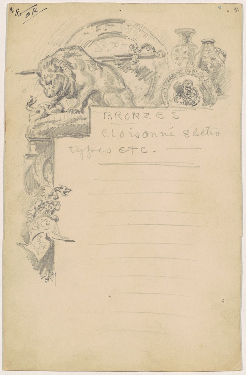 Estudo para "Bronzes" de James Henry Moser
