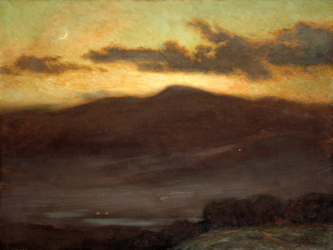 Pôr do sol, Monte McIntyre, 1907. de James Henry Moser