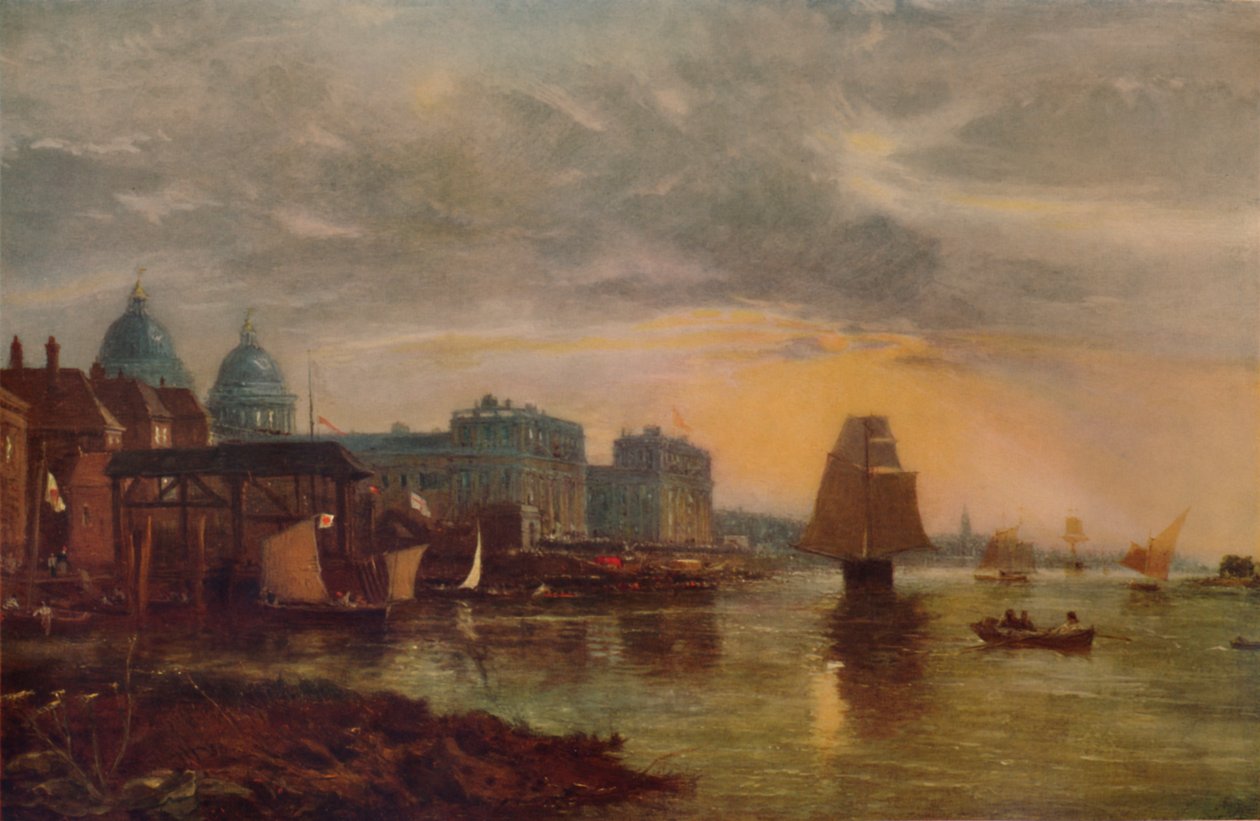 Hospital de Greenwich do rio, 1854, 1935 de James Holland