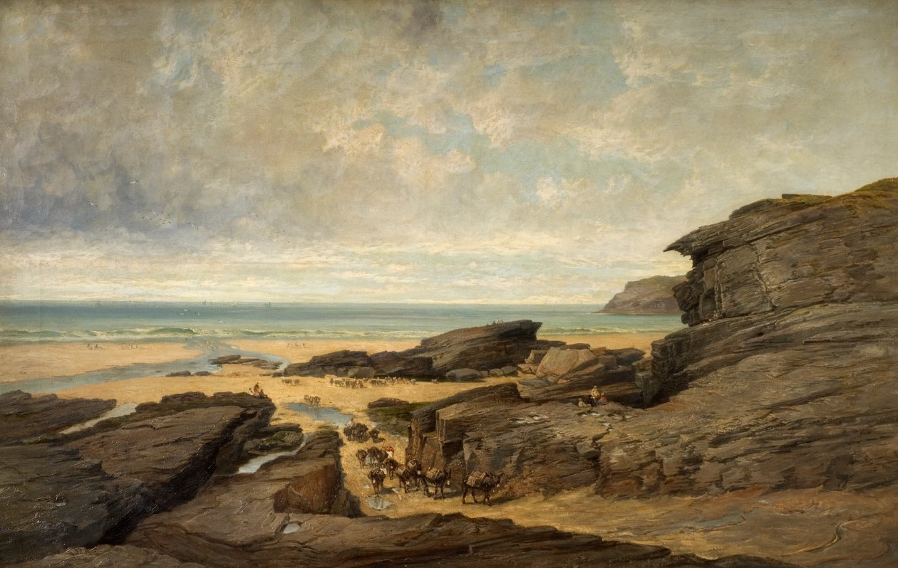 Baixa, água, Trebarwith, costa, tintagel, cornwall de James Holland