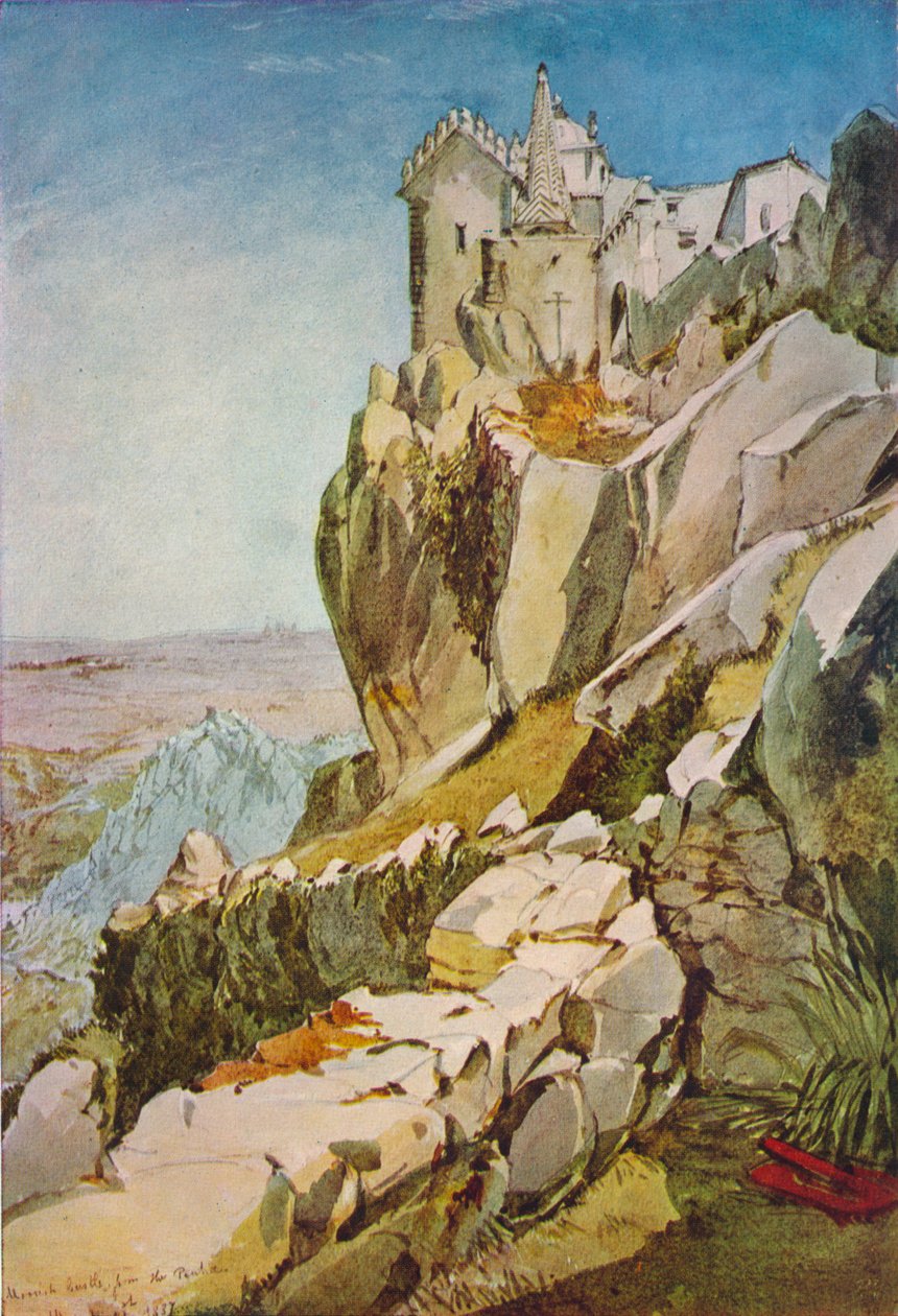Esboço em Portugal, Castelo dos Mouros da Penha, Castelo dos Mouros, Mafra, 1837 de James Holland