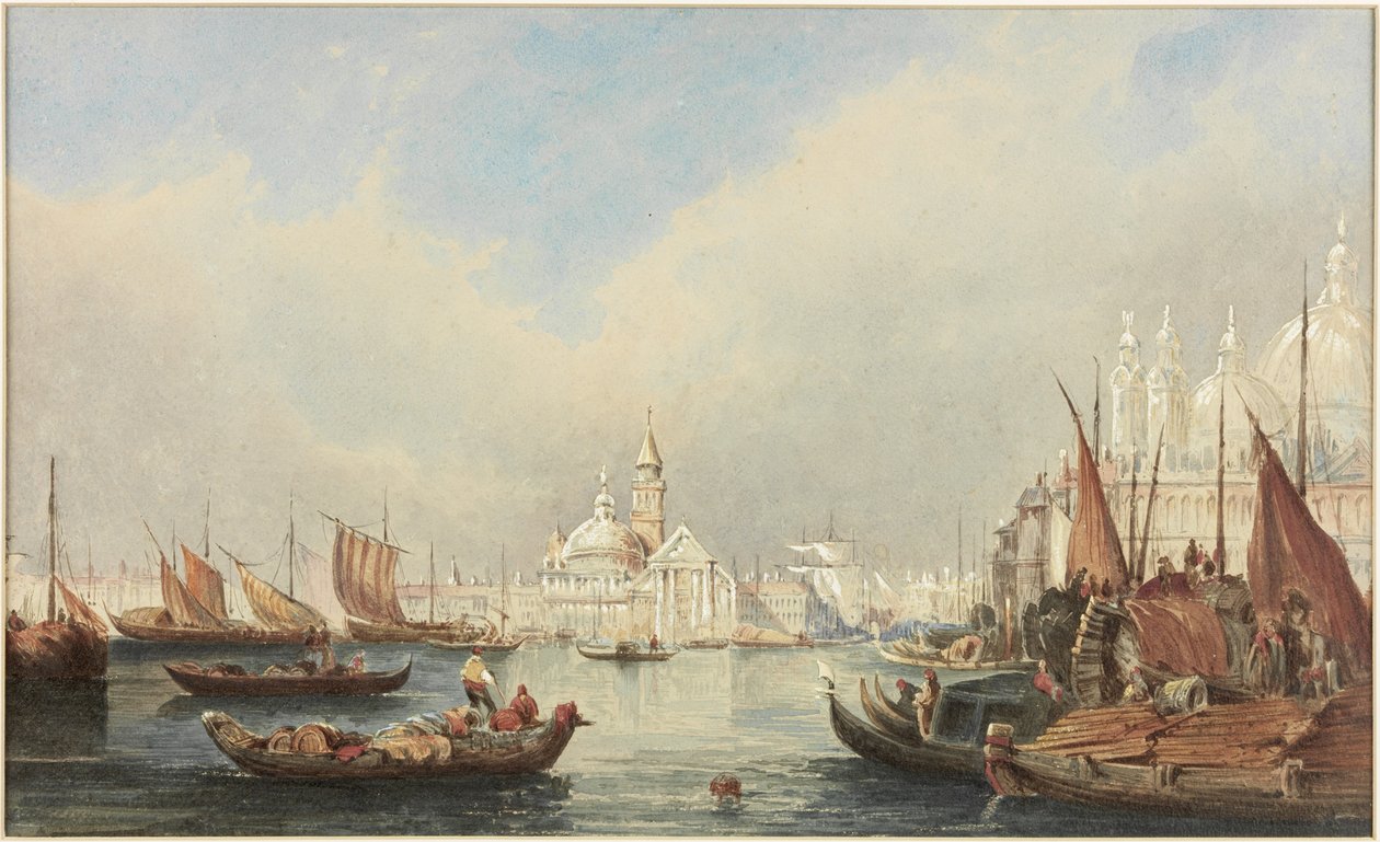 Veneza de São Marcos (aquarela e bodycolour no papel a bordo) de James Holland