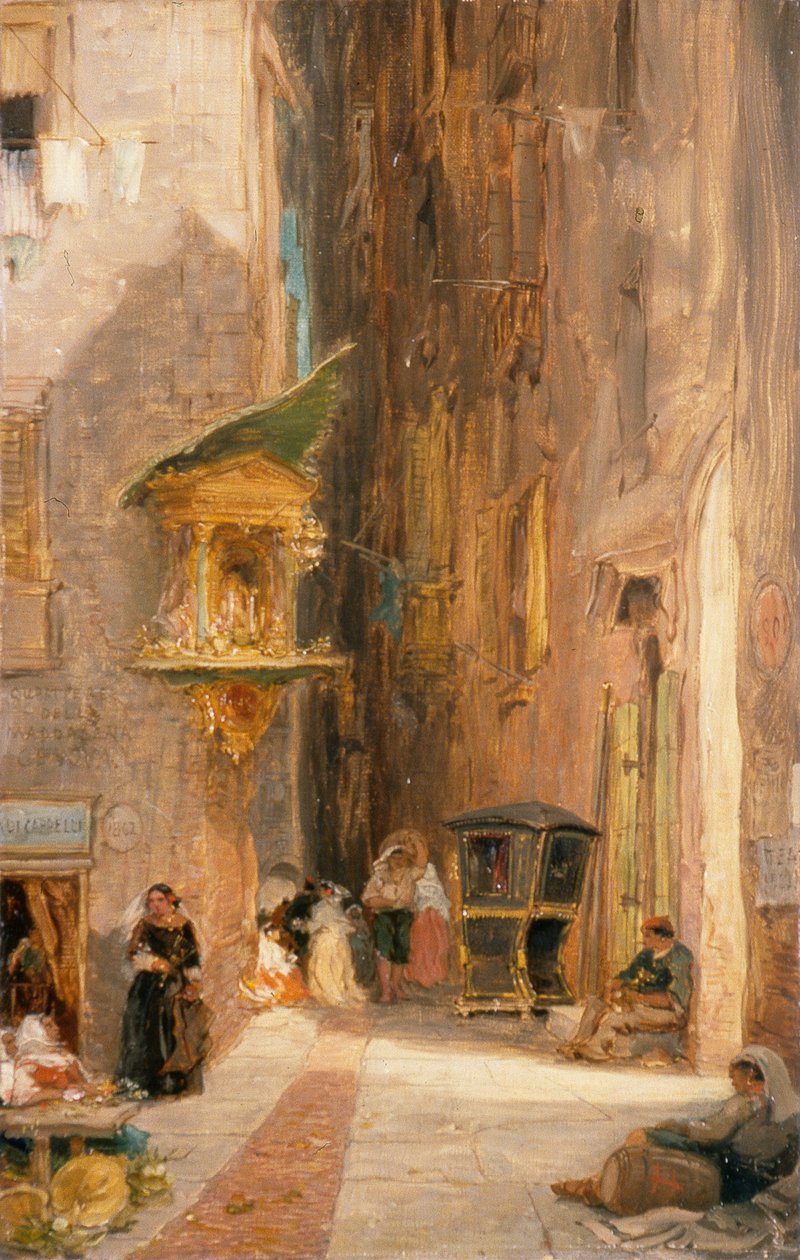 Rua de Génova (óleo sobre tela) de James Holland
