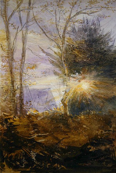 Sunrise, Abinger, Surrey (aguarela sobre papel) de James Holland