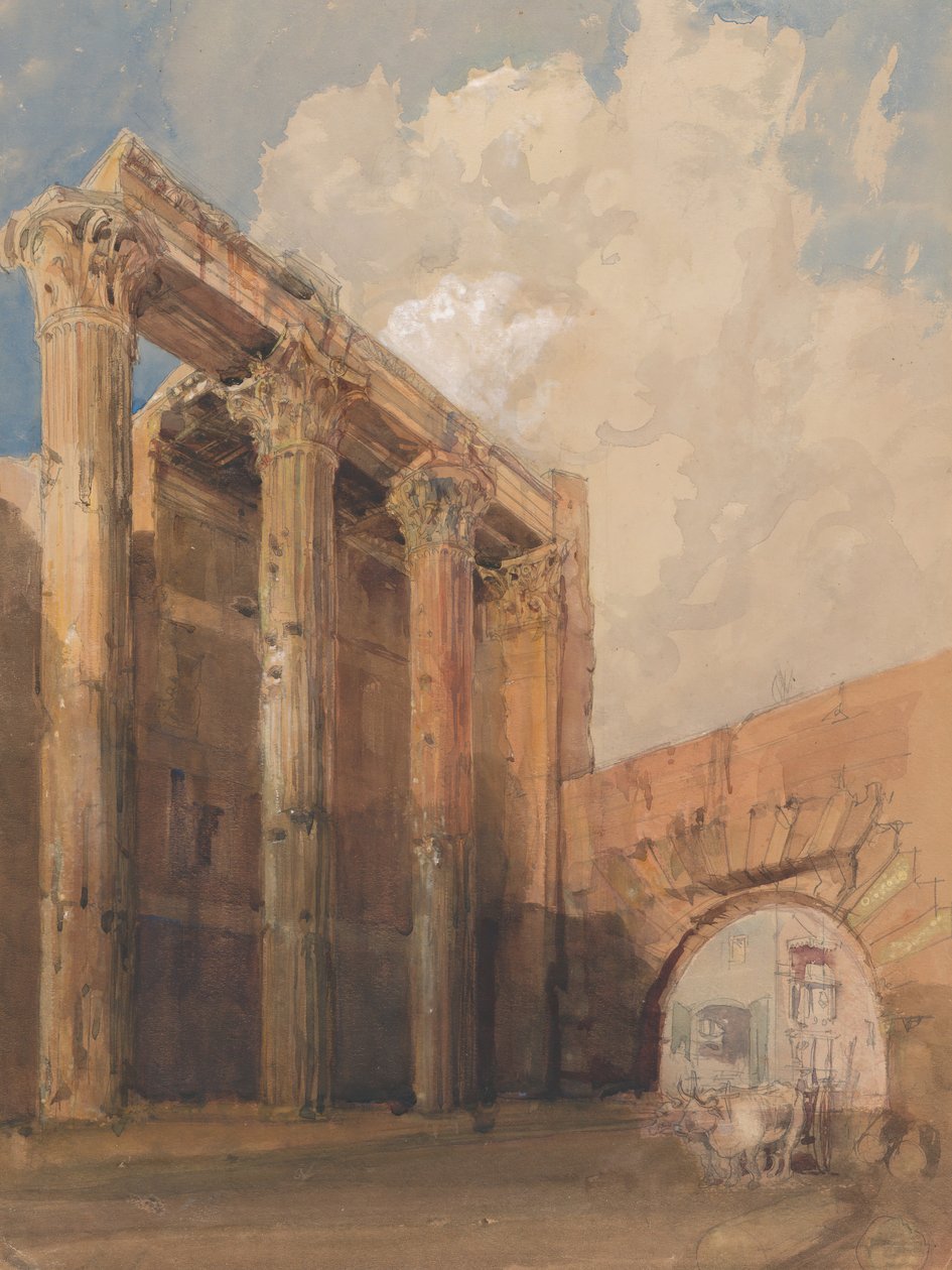 Templo de Marte Ultor, Roma, 1840-45. de James Holland