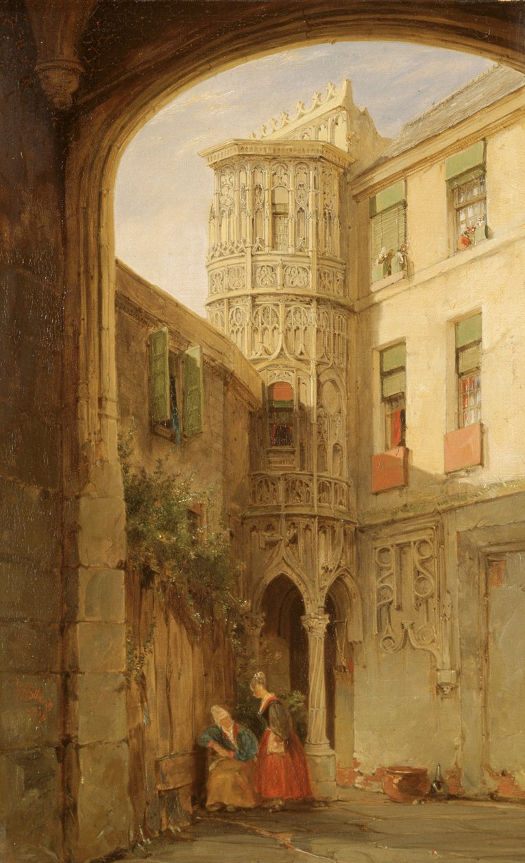 "Os restos do Palácio de Philippe le Bel", 1835 de James Holland