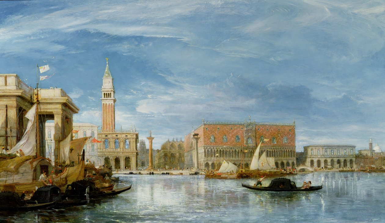 Vista do Molo e do Palazzo Ducale em Veneza de James Holland