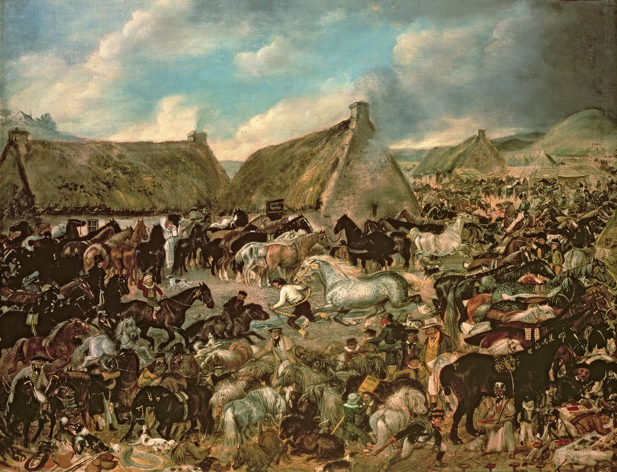 Cavalos na Feira Skirling de James Howe
