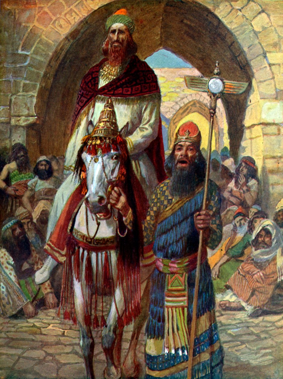 O Triunfo de Mardoqueu por J. James Tissot - Bíblia de James Jacques Joseph (after) Tissot