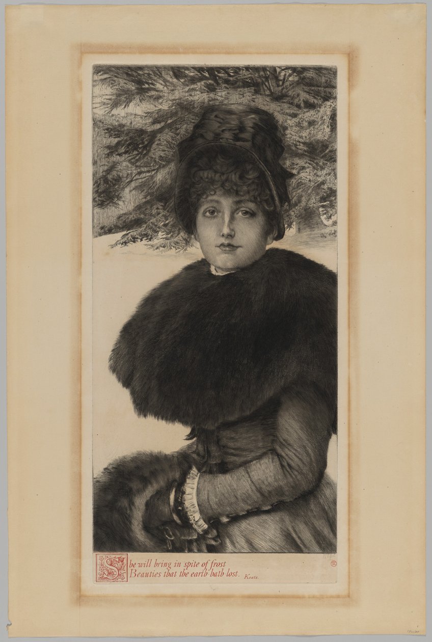 Um passeio de inverno de James Jacques Joseph Tissot