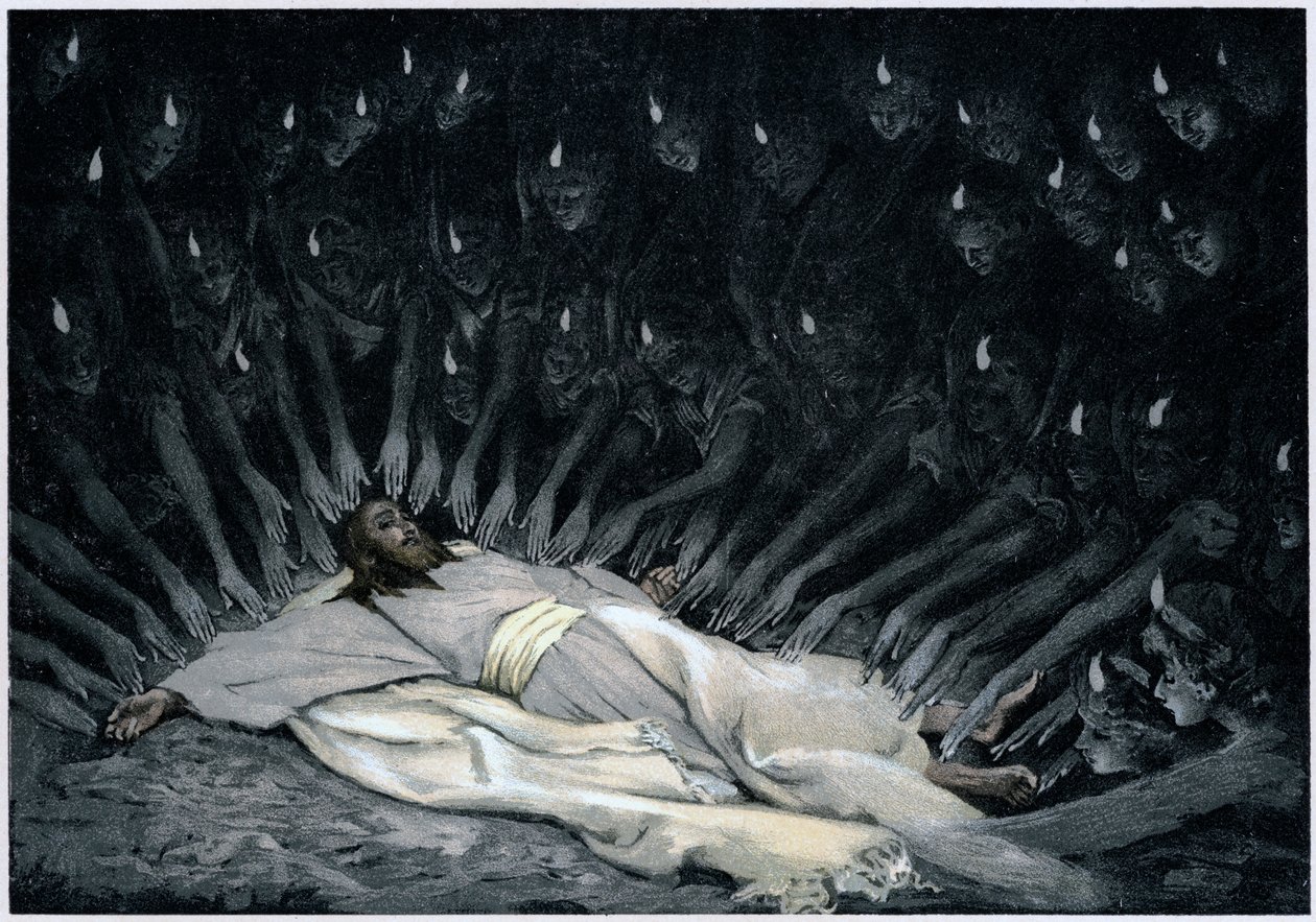 Anjos ministrando a Jesus depois que o diabo o deixou, 1897 de James Jacques Joseph Tissot