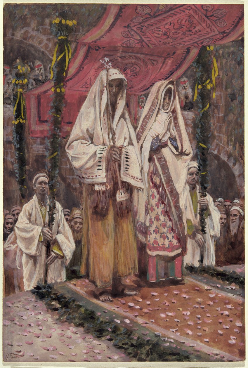 Noivado da Santíssima Virgem e São José (guache sobre papelão) de James Jacques Joseph Tissot