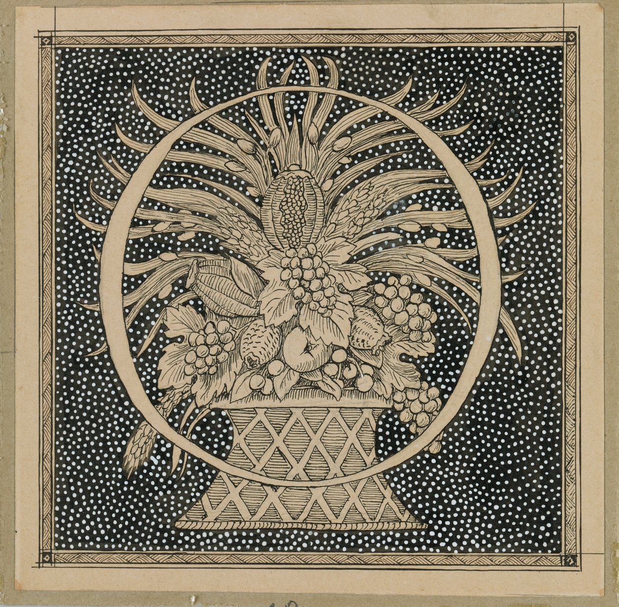 Letra maiúscula O, ilustração da vida de nosso Senhor Jesus Cristo (tinta sobre papel) de James Jacques Joseph Tissot