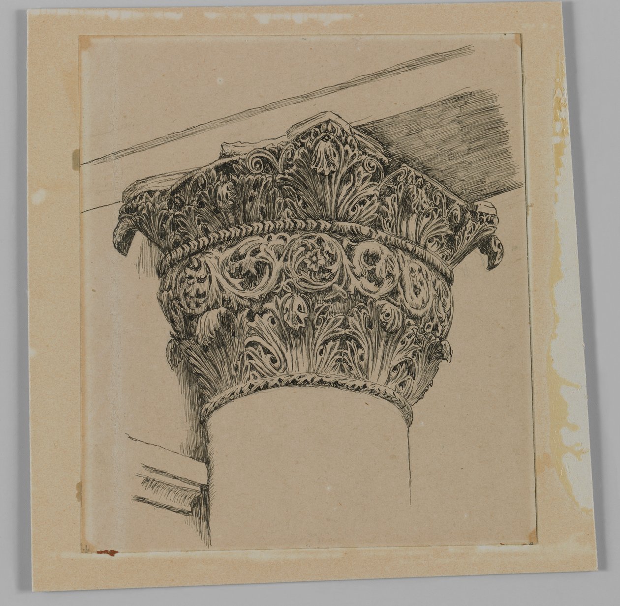 Capital da Mesquita de El-Aksa, ilustração da Vida de Nosso Senhor Jesus Cristo (tinta sobre papel) de James Jacques Joseph Tissot