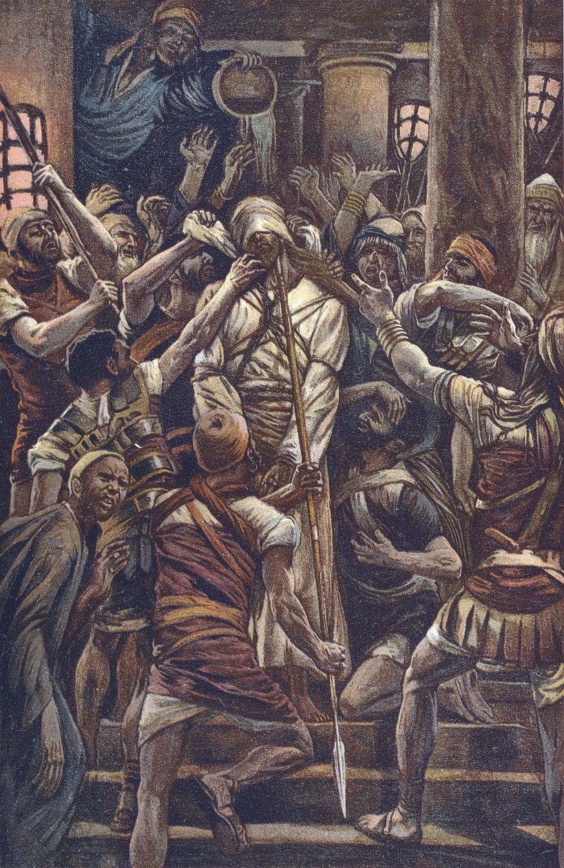 Cristo escarnecido na casa de José Caifás de James Jacques Joseph Tissot