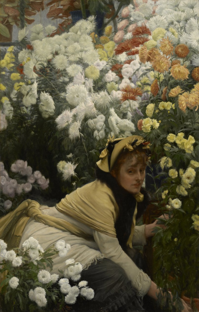 Crisântemos, c.1874-76 de James Jacques Joseph Tissot