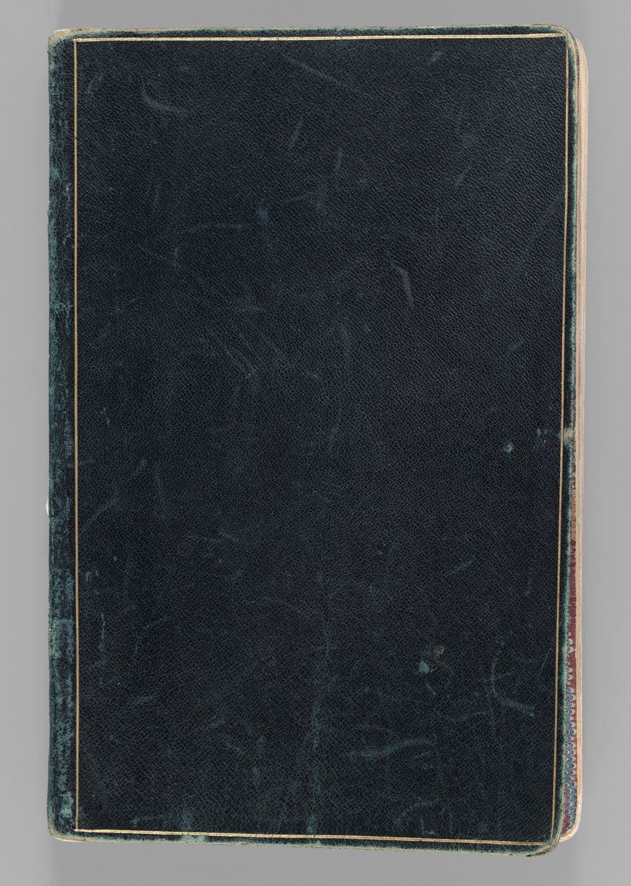Capa de um álbum de Esboços para a Vida de Nosso Senhor Jesus Cristo, final dos anos 1880 (encadernação de couro, grafite e lavagem sobre papel) de James Jacques Joseph Tissot