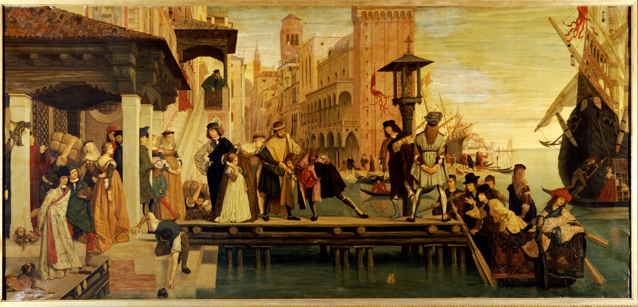Partida da criança pródiga de Veneza, 1863 de James Jacques Joseph Tissot