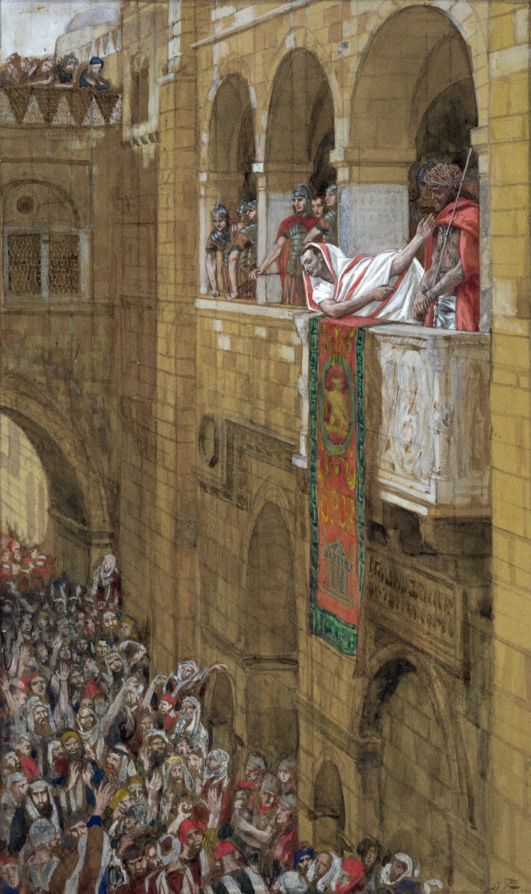 Ecce Homo, ilustração para A Vida de Cristo, c.1886-94 (wc e guache sobre papelão) de James Jacques Joseph Tissot