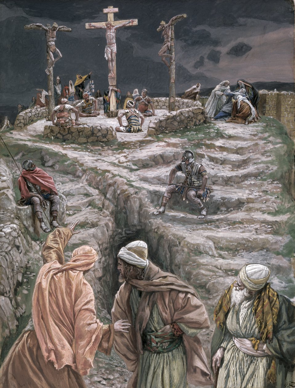 Eloi Eloi Lama Sabacthani, ilustração para a vida de Cristo, c.1884-96 (wc & guache no cartão) de James Jacques Joseph Tissot