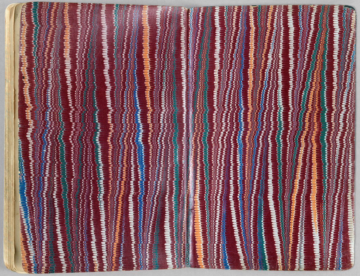Endpaper de um álbum de Sketches for The Life de Nosso Senhor Jesus Cristo, final de 1880 (papel marmorizado) de James Jacques Joseph Tissot