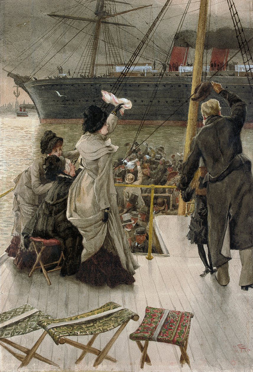 Adeus, no Mersey, 1880 de James Jacques Joseph Tissot