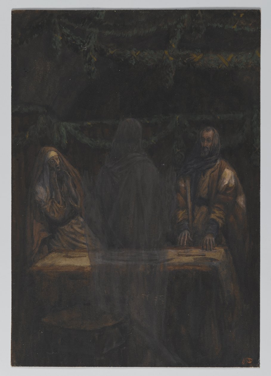 Ele desapareceu da visão deles, ilustração da Vida de Nosso Senhor Jesus Cristo, 1886-94 (wc sobre grafite no papel) de James Jacques Joseph Tissot